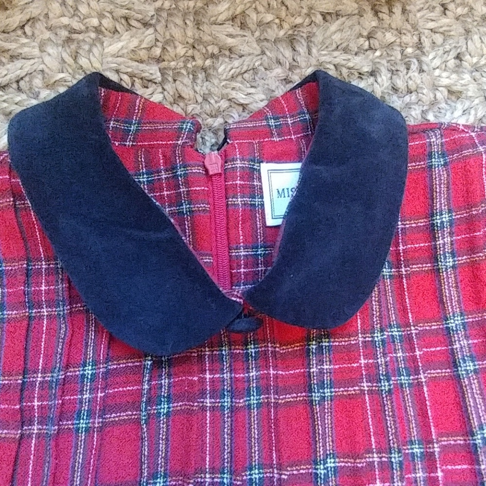 Vintage Red Plaid dress - Picture 2 of 5